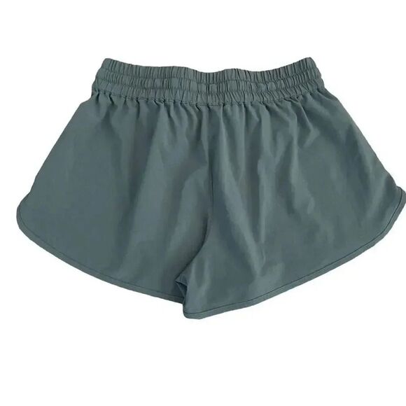 TNA Revolve Olive Green Elastic Waist Sporty Running Mid-Riser’ Shorts SZ XS - Picture 3 of 7